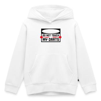 Do Not Touch My Darts Warnung Dartspieler Humor - Kinder Premium Organic Hoodie - Weiß - Vorne - AI Model Kid Female (0cm)