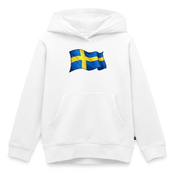 Schweden Fahne - Kinder Premium Organic Hoodie - Weiß - Vorne - AI Model Kid Female (0cm)