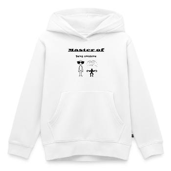Meister des großartigen Seins - Kinder Premium Organic Hoodie - Weiß - Vorne - AI Model Kid Female (0cm)