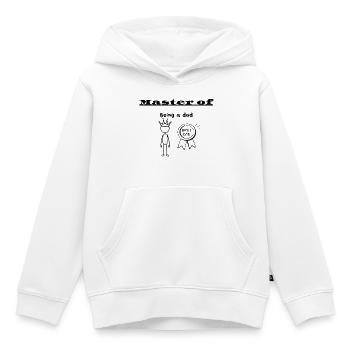 Meister des Vaterseins - Kinder Premium Organic Hoodie - Weiß - Vorne - AI Model Kid Female (0cm)