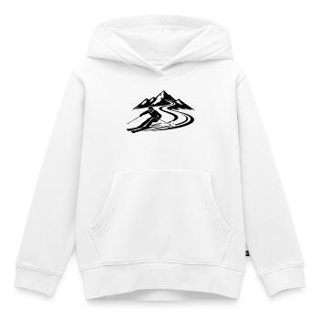 Piste de ski Mountains - Sweat Premium à capuche enfant bio - blanc - Devant - AI Model Kid Female (0cm)