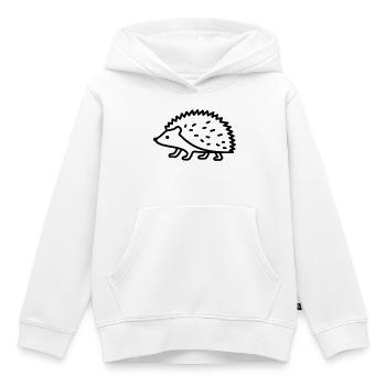 hérisson - Sweat Premium à capuche enfant bio - blanc - Devant - AI Model Kid Female (0cm)