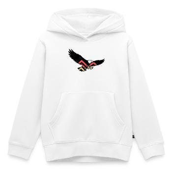 Adler Deutschland Fan Flagge - Kinder Premium Organic Hoodie - Weiß - Vorne - AI Model Kid Female (0cm)