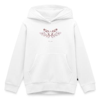 Feminine florale Line Art Bloom - Kinder Premium Organic Hoodie - Weiß - Vorne - AI Model Kid Female (0cm)
