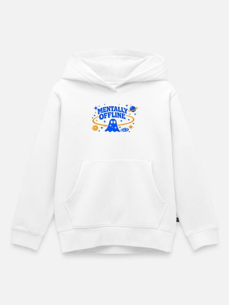 MENTALLY OFFLINE - Kinder Premium Organic Hoodie - Weiß