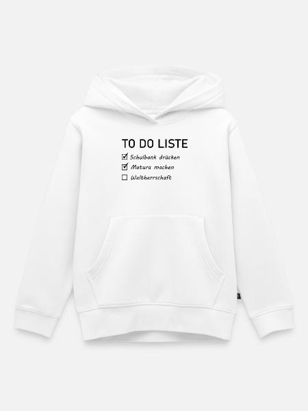 Matura Spruch - Kinder Premium Organic Hoodie - Weiß