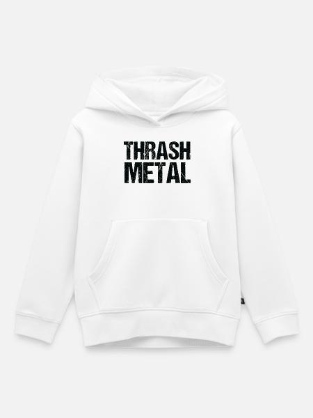 Thrash Metal Bold Typografie - Kinder Premium Organic Hoodie - Weiß
