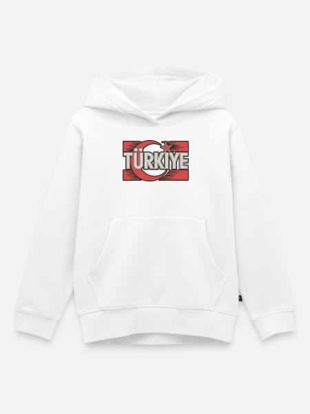 Türkiye - Kinder Premium Organic Hoodie - Weiß