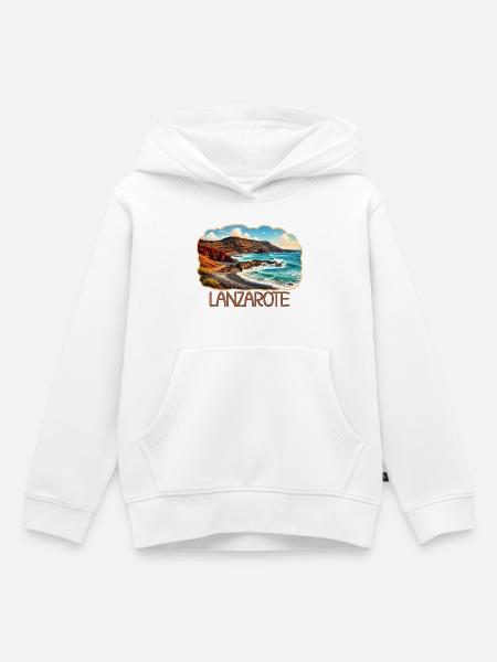 Lanzerote Küste - Kinder Premium Organic Hoodie - Weiß