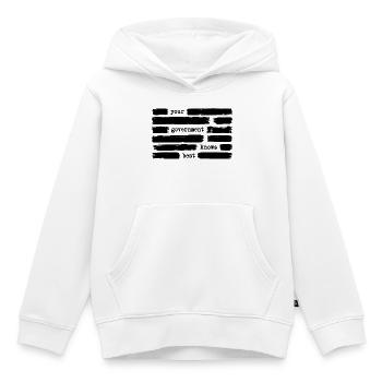 Your government knows best (government enemy - Kids Premium Organic Hoodie - white - Front - AI Model Kid Female (0cm)