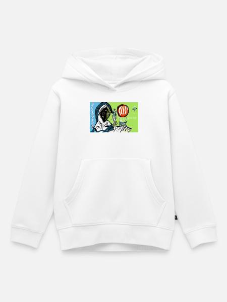 Anonymus der Geschichtenerzähler - Kinder Premium Organic Hoodie - Weiß