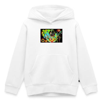 L’évasion de minuit - Sweat Premium à capuche enfant bio - blanc - Devant - AI Model Kid Female (0cm)