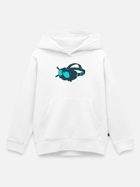 Drohnen FPV Brille Icon - Kinder Premium Organic Hoodie - Weiß