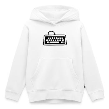 Écran d’ordinateur rétro Blanc vintage 80s 90s J - Sweat Premium à capuche enfant bio - blanc - Devant - AI Model Kid Female (0cm)