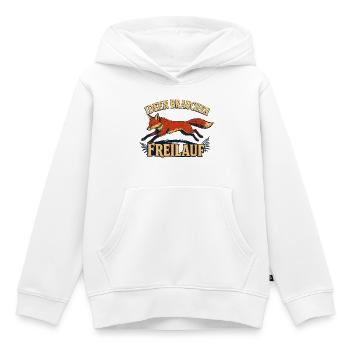 Schlaue Füchsen brauchen Freilauf - Kinder Premium Organic Hoodie - Weiß - Vorne - AI Model Kid Female (0cm)