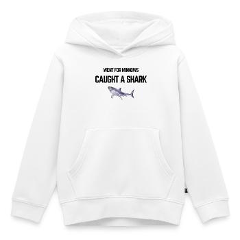 Ich habe Minnows gefangen und einen Hai gefangen - Kinder Premium Organic Hoodie - Weiß - Vorne - AI Model Kid Female (0cm)