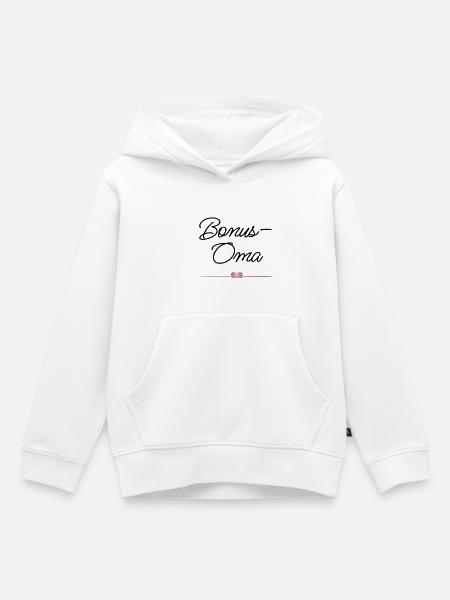 Beste Bonus-Oma mit Herz – Geschenk - Kinder Premium Organic Hoodie - Weiß