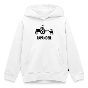 Papamobil (Trecker Und Kinderwagen / Black) - Kinder Premium Organic Hoodie - Weiß - Vorne - AI Model Kid Female (0cm)