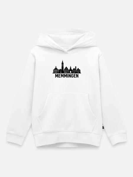 Memmingen Skyline Silhouette - Kinder Premium Organic Hoodie - Weiß