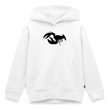 lobster - Kids Premium Organic Hoodie - white - Front - AI Model Kid Female (0cm)