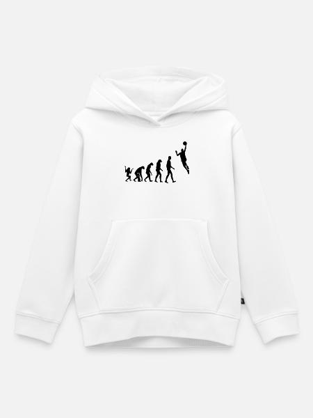 Basketball - Basket Ball - Game - Sport - Player - Sweat Premium à capuche enfant bio - blanc
