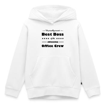 Der beste Büro - Kinder Premium Organic Hoodie - Weiß - Vorne - AI Model Kid Female (0cm)