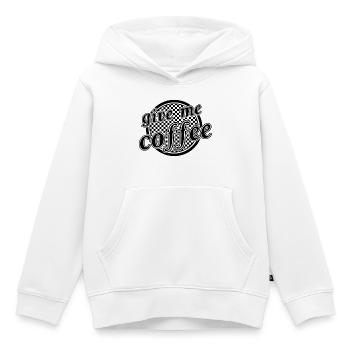 give me coffee - Kinder Premium Organic Hoodie - Weiß - Vorne - AI Model Kid Female (0cm)