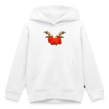 ländliche blumenmuster, Mohnmuster mit Hafer - Kinder Premium Organic Hoodie - Weiß - Vorne - AI Model Kid Female (0cm)