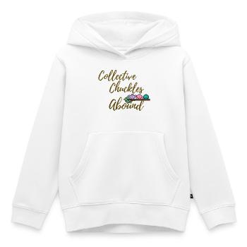 Les rires collectifs abondent : le communisme - Sweat Premium à capuche enfant bio - blanc - Devant - AI Model Kid Female (0cm)