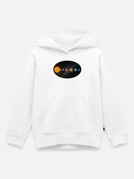 Sonne - Sonnensystem - Planeten - Kinder Premium Organic Hoodie - Weiß