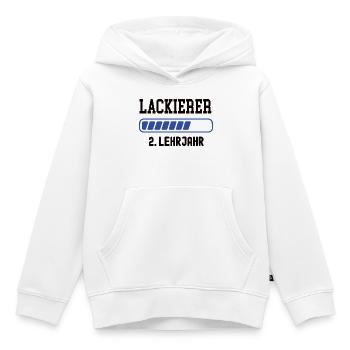 Apprentissage Peintre 2ème année Atelier de peinture Apprentissage - Sweat Premium à capuche enfant bio - blanc - Devant - AI Model Kid Female (0cm)
