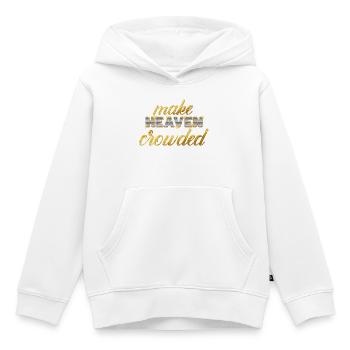 Make Heaven Crowded Faith Design - Sweat Premium à capuche enfant bio - blanc - Devant - AI Model Kid Female (0cm)