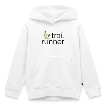 Trail Runner - Design mit Text und Trail - Kinder Premium Organic Hoodie - Weiß - Vorne - AI Model Kid Female (0cm)