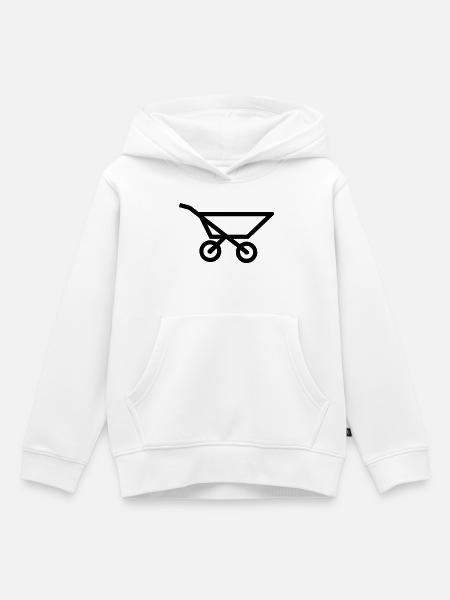 Schubkarre - Kinder Premium Organic Hoodie - Weiß