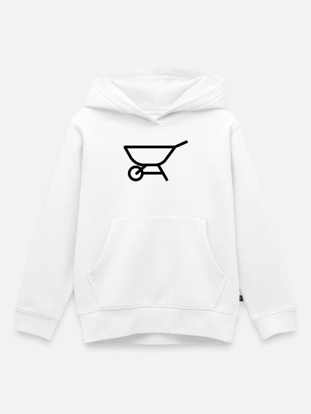 Schubkarre - Kinder Premium Organic Hoodie - Weiß