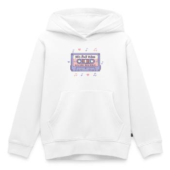 Cassette RnB Vibes des années 90 – Musique rétro Nostalgie - Sweat Premium à capuche enfant bio - blanc - Devant - AI Model Kid Female (0cm)
