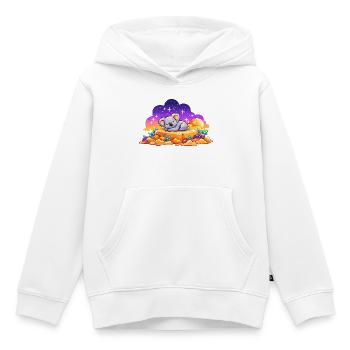 Schlafendes Koala auf leuchtendem Felsen - Kinder Premium Organic Hoodie - Weiß - Vorne - AI Model Kid Female (0cm)