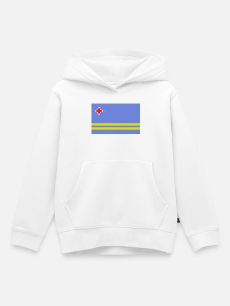 Aruba-Flagge - Kinder Premium Organic Hoodie - Weiß