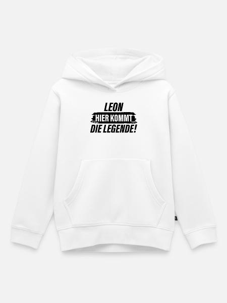 Leon hier kommt die Legende - Kinder Premium Organic Hoodie - Weiß