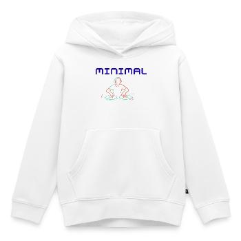 Minimal Beat - Kinder Premium Organic Hoodie - Weiß - Vorne - AI Model Kid Female (0cm)