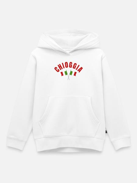 Chioggia-kreuzte italienische Flaggen - Kinder Premium Organic Hoodie - Weiß