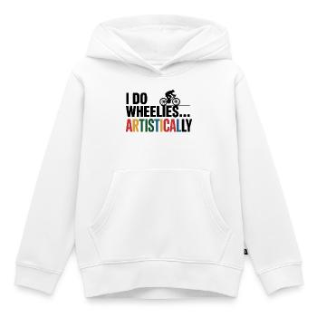 Künstlerisches Radfahren Grace - Kinder Premium Organic Hoodie - Weiß - Vorne - AI Model Kid Female (0cm)