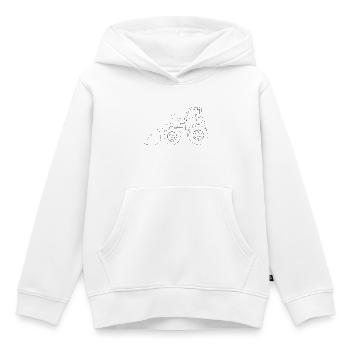 Bagger - Kinder Premium Organic Hoodie - Weiß - Vorne - AI Model Kid Female (0cm)