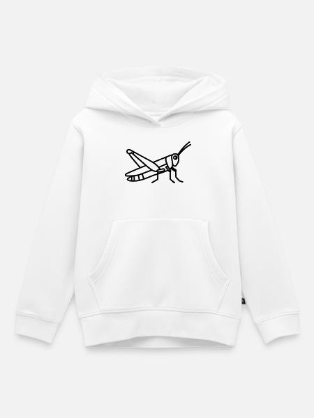 Heuschrecke - Kinder Premium Organic Hoodie - Weiß