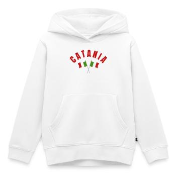Catania Italienische Flaggen - Kinder Premium Organic Hoodie - Weiß - Vorne - AI Model Kid Female (0cm)
