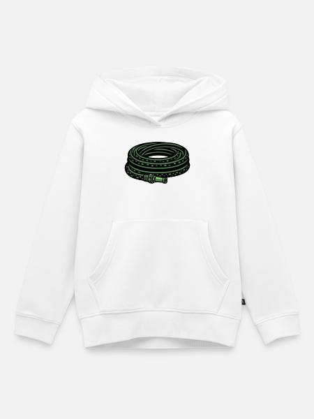 Gartenschlauch Wasser Garten - Kinder Premium Organic Hoodie - Weiß