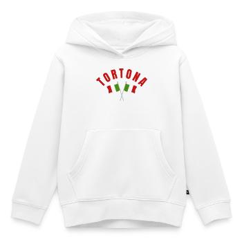 Tortona Italienische Flaggen - Kinder Premium Organic Hoodie - Weiß - Vorne - AI Model Kid Female (0cm)