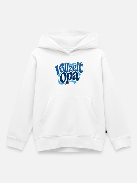 Vollzeit Opa | Großmutter Geschenk - Kinder Premium Organic Hoodie - Weiß
