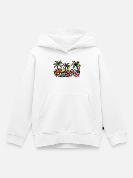 Summer Vibes - Kinder Premium Organic Hoodie - Weiß