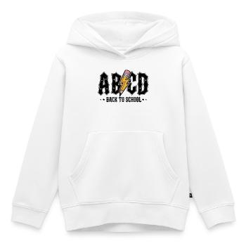 Graffiti ABCD de la rentrée scolaire - Sweat Premium à capuche enfant bio - blanc - Devant - AI Model Kid Female (0cm)